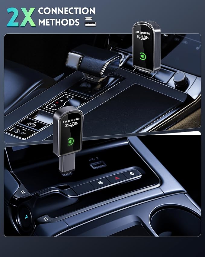Amzfeel Wireless Carplay Adapter for Apple iPhone, Mini Bluetooth Dongle Convert Factory Wired to Wireless Car Play Plug & Play Auto Connect, Low Latency, GPS for iOS 10+ & Cars 2015+ (Brushed Gery)
