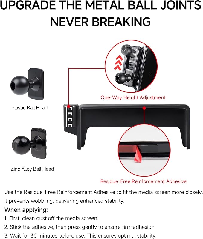 Qi2.2 Max 25W Fast Wireless Car Charger Phone Holder for 2021-2026 Ford Mustang Mach-E 15.5-Inch Screen, Magnetic Phone Mount Compatible with MagSafe