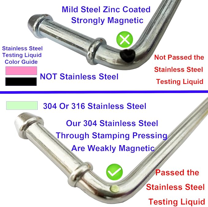 8PCS 304 Stainless Steel Exhaust Hanger Rod Set Heavy Duty 3/8"(10MM)Rod 4PCS 90°7.6" Long,4PCS Straight 10" Long,Car Exhaust Pipe Muffler System Hanger Automotive Replacement Tailpipe Part