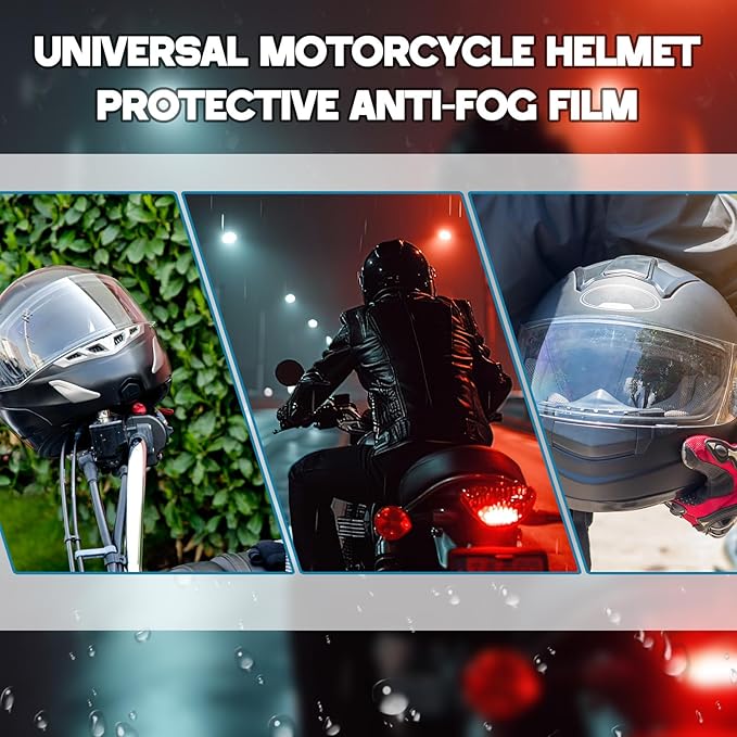 Kingdder 5 Pack Motorcycle Helmet Visor Anti Fog Film Mask Anti-fog Transparent Visor, Replacement Motorcycle Helmet Face Shield, for Safe Riding All Seasons Use
