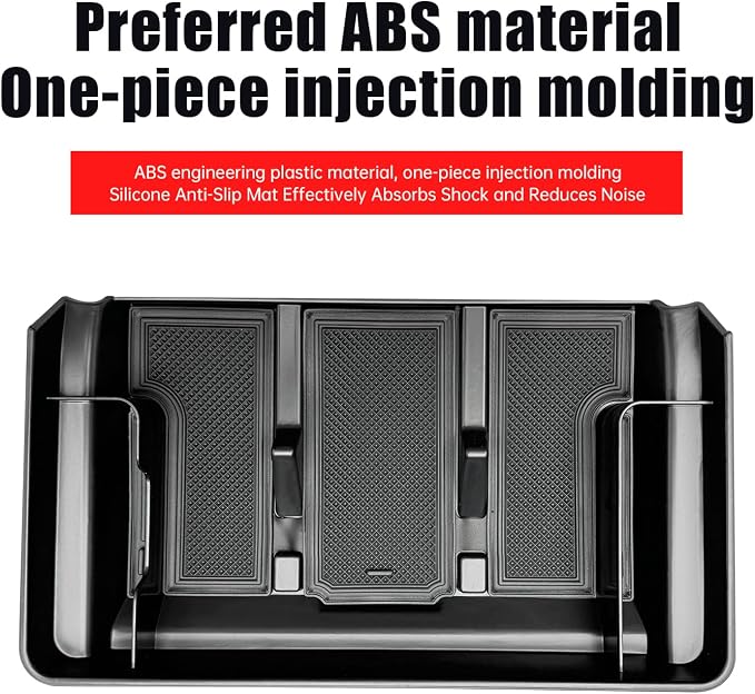 Console Storage Box for 2025-2026 Land Rover Defender 90 110 130 Upper Storage Compartment for Lower Center Console Organizer Tray Interior Trim Modification Accessories (Upper Storage Box)