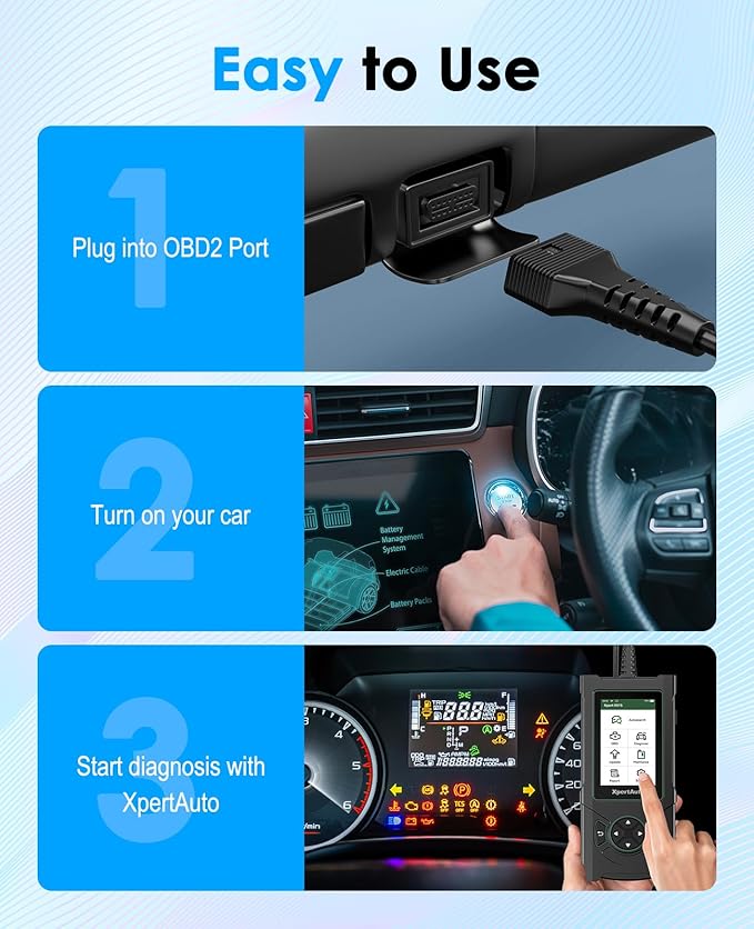 OBD2 Scanner S515 ABS SRS ECM TCM,Car Code Reader, Diagnostic Scan Tool with Reset for ABS/SRS/Oil/EPB/SAS/ETS/Battery/DPF/, Universal for All OBD II/EOBD Protocol Cars After 1996