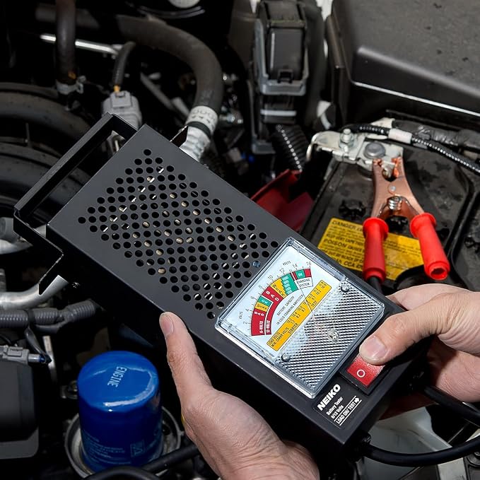 NEIKO 40510A Car Battery Tester | 100 AMP 6 and 12 Volt Automotive Load Checker | CCA Analyzer
