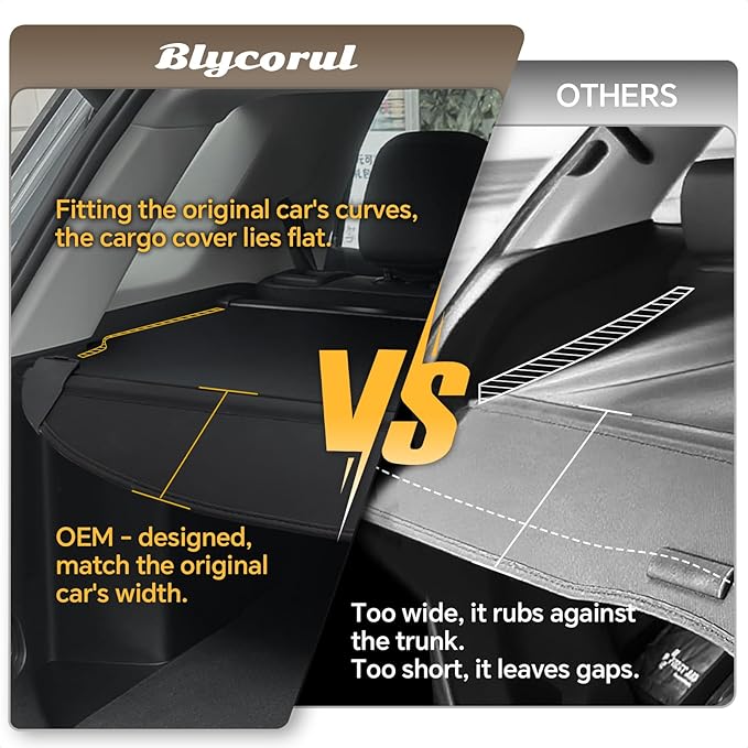 Trunk Cargo Cover for Kia Sportage 2023-2025 2026, Retractable Canvas Trunk Cover, Anti-Peeping Retractable Security Shade for Privacy, Sportage Accessories