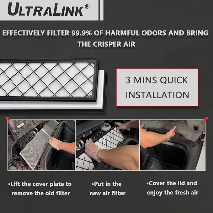 Tesla Model Y Cabin Air Filter(2020~2025),Double layer air filter with activated carbon