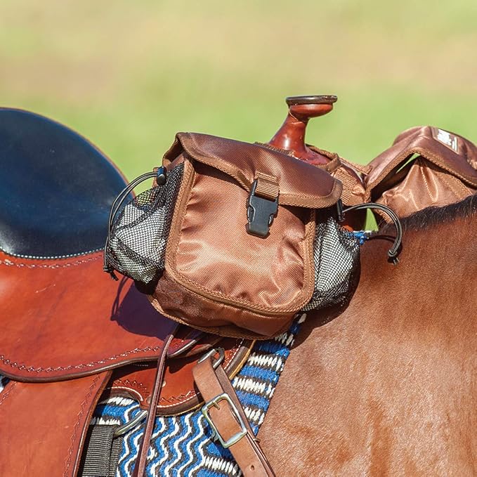 Cashel Quality Deluxe Small Horse Saddle Pommel Horn Bag, Padded Pockets, Camera or Cell Phone Pocket