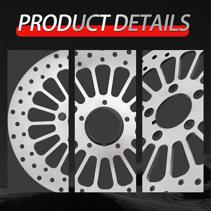 11.5'' Front Brake Disc Rotor Compatible with Harley Sportsters Davidson Softail Dyna Early Super Glide 1984-2014, Update 420 Stainless Steel Rotor Motorcycle Brake Disc