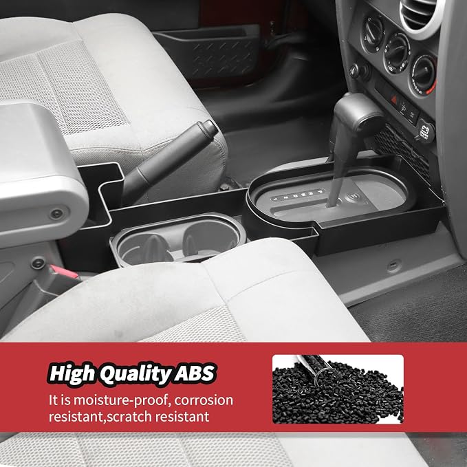 JeCar Center Console Gear Shift Storage Tray Organizer Fit for Jeep Wrangler JK 2007-2010