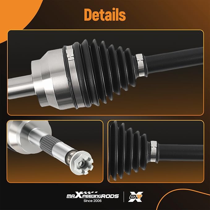 maXpeedingrods Front CV Axle Shaft Assembly for Polaris Sportsman Scrambler Sportsman Xplorer 400 500 4x4 6x6, Magnum 425 500 1995-2009 Driver & Passenger Side 1380063, 1380066