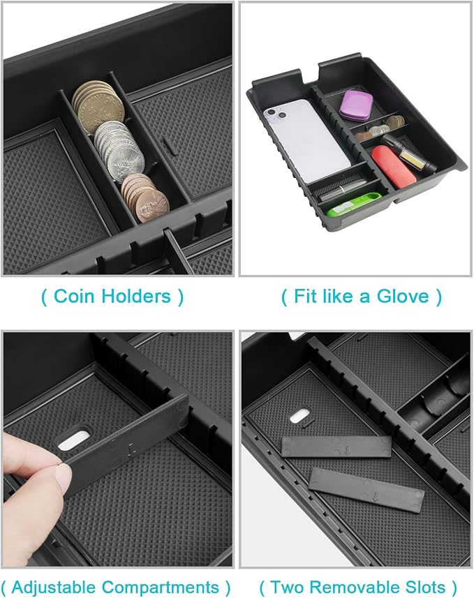 CDEFG Center Console Organizer for 2026 Honda Passport (RTL/TrailSport Elite/TrailSport) Accessories, 2026 Honda Passport Middle Console Organizer Armrest Storage Box