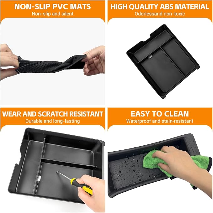 Center Console&2nd Row Armrest Organizer Compatible with 2023-2026 Honda Pilot (Only Fits for 8 Seats) Storage Box for Pilot Accessories