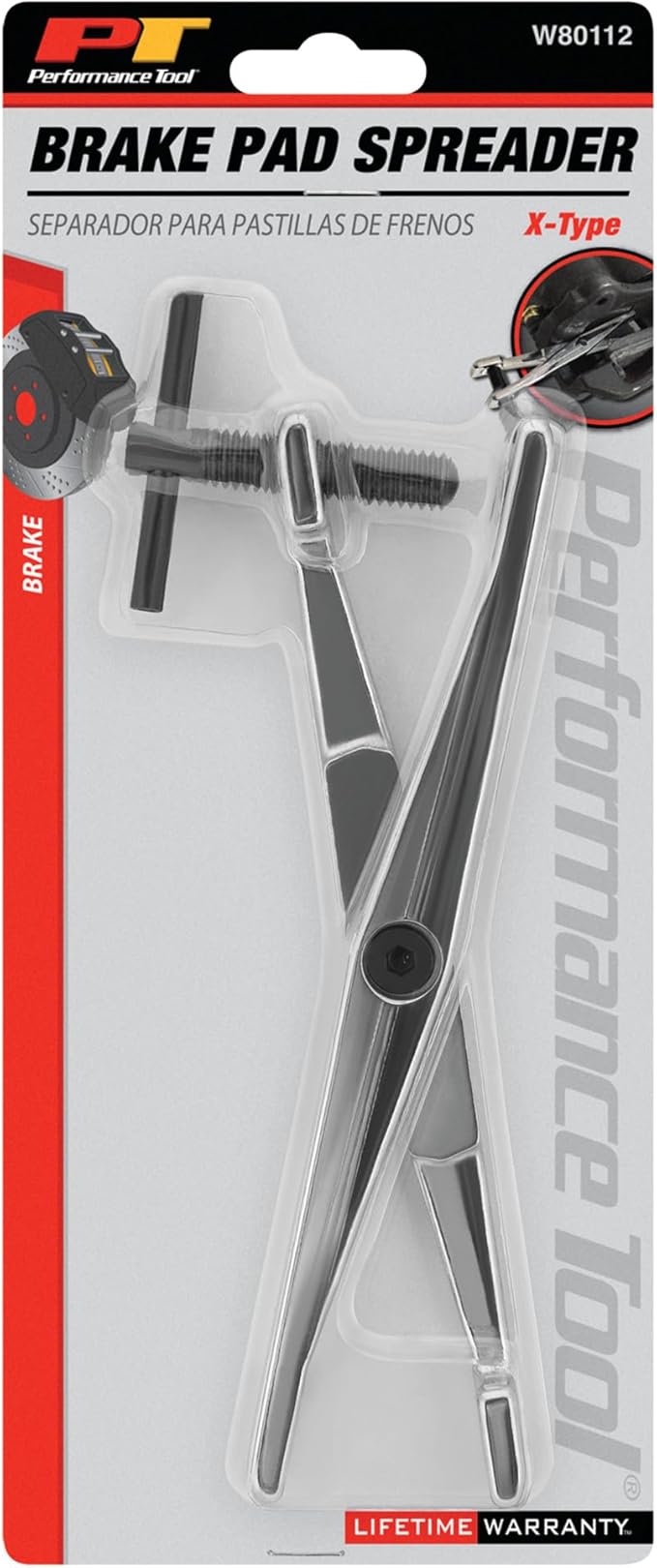 Performance Tool W80112 X-Type Brake Pad Spreader, for Brake Caliper Piston