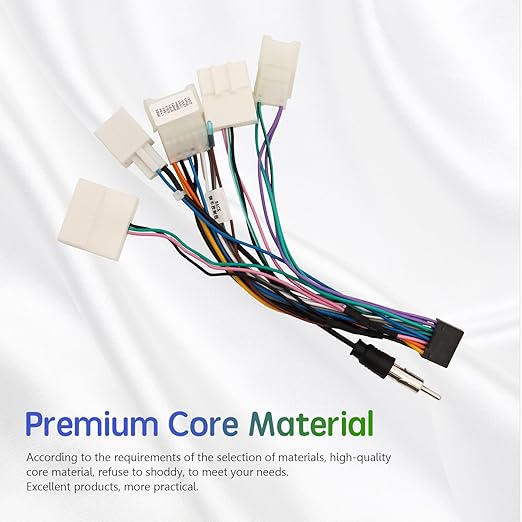 16PIN Car Radio Wire Harness for Toyota Camry RAV4 Corolla Tundra Highlander Car Stereo Wire Harness Power Cable Support Android Head Unit Steering Wheel Control