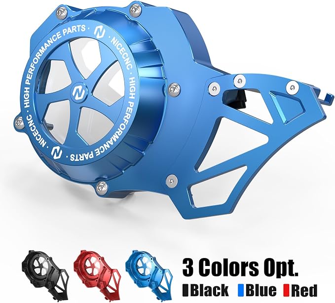 NICECNC Sprocket Protector Engine Crankcase Guard Compatible with Yamaha Blaster 200 YFS200 1988-2006, See Fitments, Replacement for 2XJ-15411-00-00 Blue