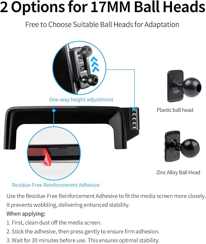 Wireless Charging Car Phone Holder for Mercedes Benz GLC-Class 2023-2026 / C-Class 2022-2026, 12.3" Screen Fixed Clip, 360° Rotation Car Phone Mount Compatible with MagSafe