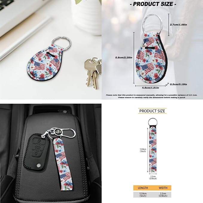 250 Years Full Set Car Seat Covers Hibiscus American Flag Print Car Front and Rear Seat Covers with Interior Decor Accessories for Truck Sedan SUV, Easy to Install, Blue