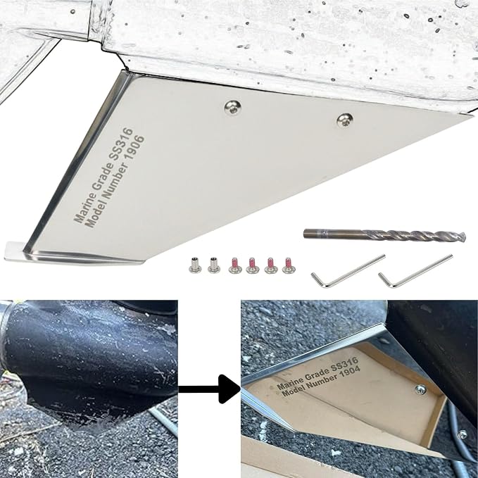27071 Outboard Skeg Protector Guard for Mercury 40-125 HP Motor | SeaSierra-5006 Lower Unit Skeg Cover, Damage Repair, 40 50 60 75 90 115 125 HP, Marine Grade 316 Stainless