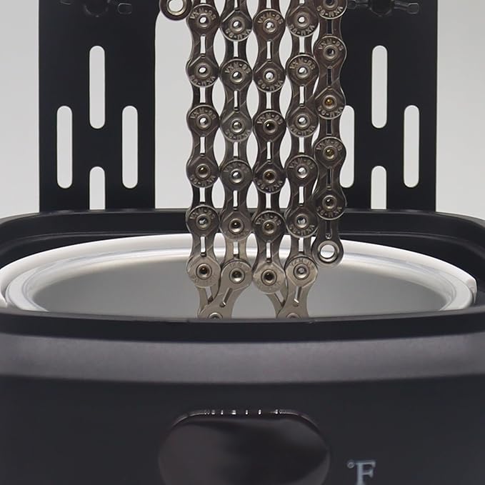 Bicycle Chain Wax Melting Pot, Waxing Melter with Precise Temperature Control, 17oz for 90-120 Links Bike Chain, Quick Melting and Bicycle Chain Cooling Hanger Stand