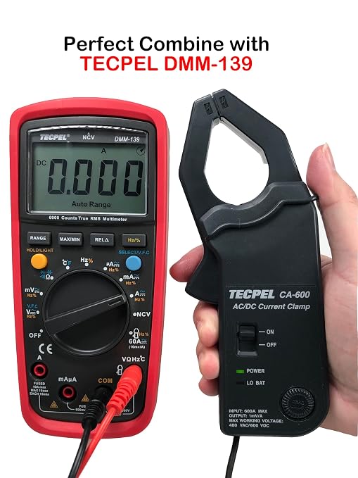 TECPEL CA-600 AC/DC Current clamp Transmitter Probe 600A