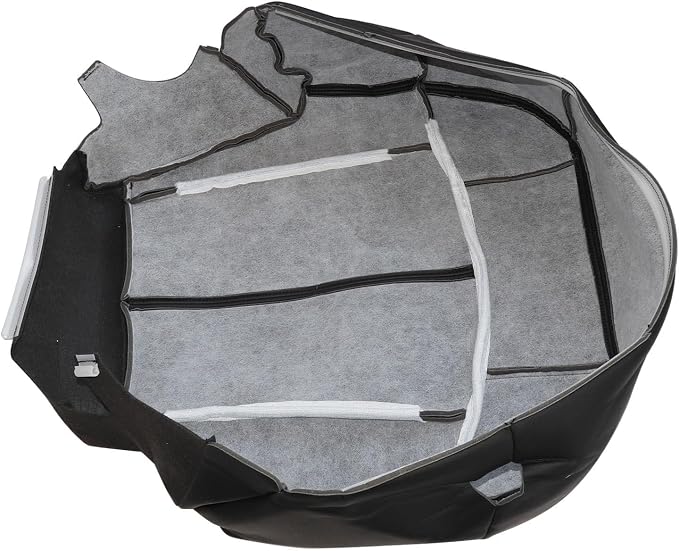 SecosAutoparts Driver & Passenger Side Bottom & Top Lean Back & Armrest Black Leather Seat Covers Compatible with Chevy Silverado Compatible with GMC Sierra 1999 2000 2001 2002