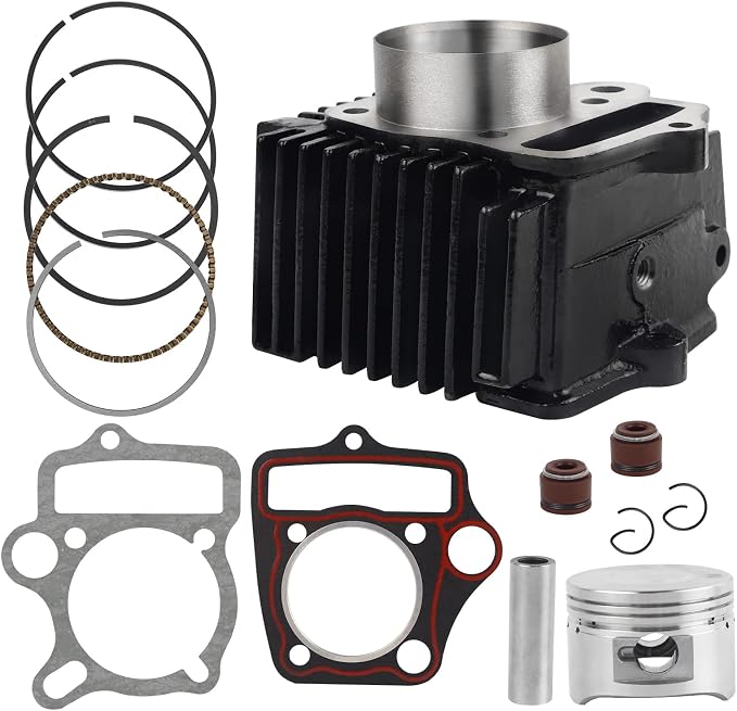 FLYPIG 52.4mm Cylinder Head with Cylinder Piston Rebuild Kit for 110CC 4 Stroke Chinese Roketa Coolster ATV Pit Quad Dirt Bike Go Kart