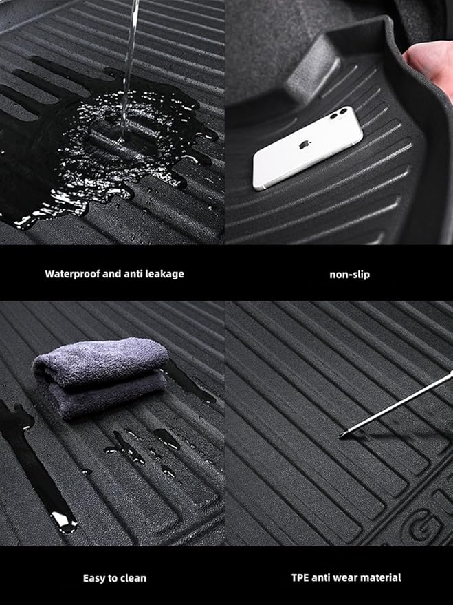 Cargo Liners Fits Nissan Kicks 2018-2022 Rear Trunk Floor Mats 3D Boot Tray All-Weather TPE Black