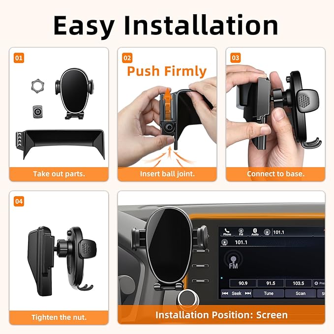 Car Phone Holder for Honda Accord (2018-2021 2022 10th Gen,8"),Screen Phone Mount,360 Phone Holder Rotating,Hands Free Mobile Holder,Car Mount for iPhone,Samsung & Android,Accord Interior Accessories