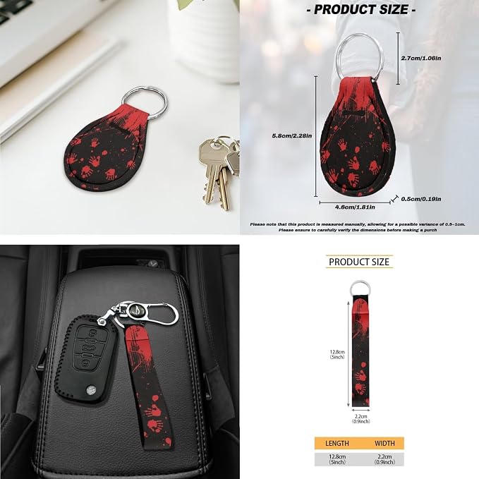 Bloody Hand Print Full Seat Covers for Cars, Universal Decorative Headrest Covers Steering Wheel Cover Safety Belt Pad Armrest Cushion Gear Lever Cover Handbrake Protector, etc