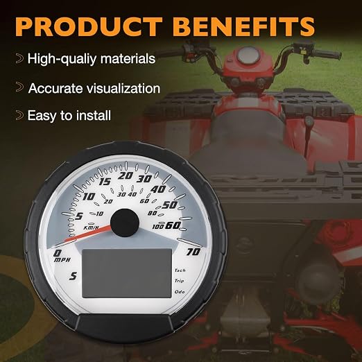 Speedometer Cluster Compatible with Polaris Sportsman 400, 450 500, 600, 700, 800, ATP 500 2004-2008, Gauge Cluster Replace#-3280431, 3280482, 3280528