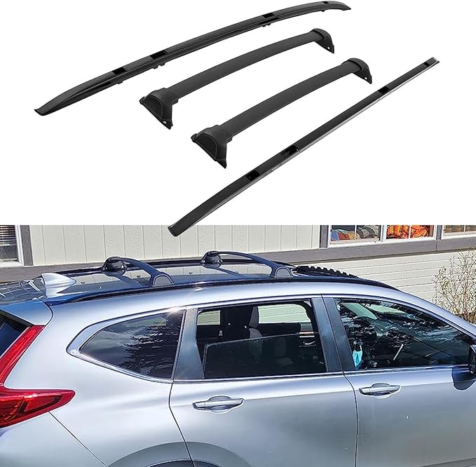 Roof Rack Side Rails & Cross Bars Compatible with Honda CRV CR-V 2017-2022 | Roof Luggage Carrier Rack Rails Crossbars Kit (4PCS)