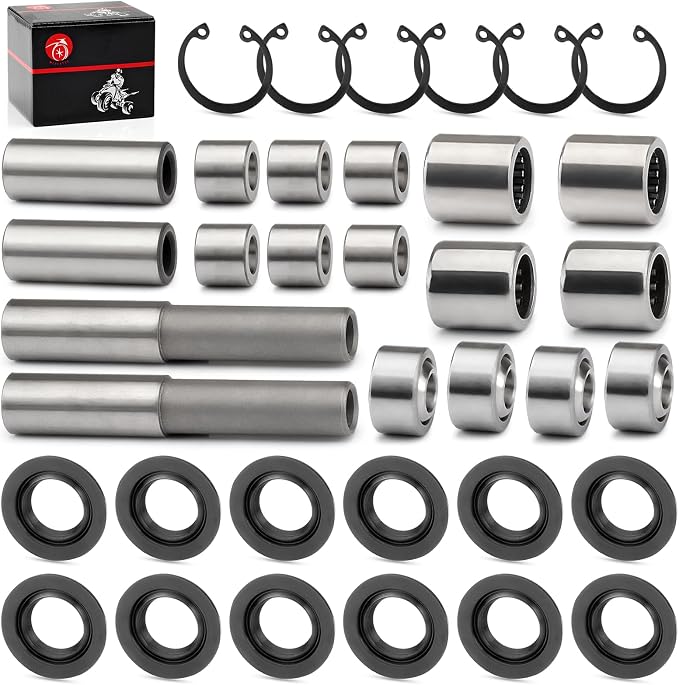 2x Front upper & lower Arm Bearing Bushing Seal Kit Compatible with Kawasaki Brute Force 650 750 4x4i KVF650 KVF750 2005-2013 (NO-4x4)