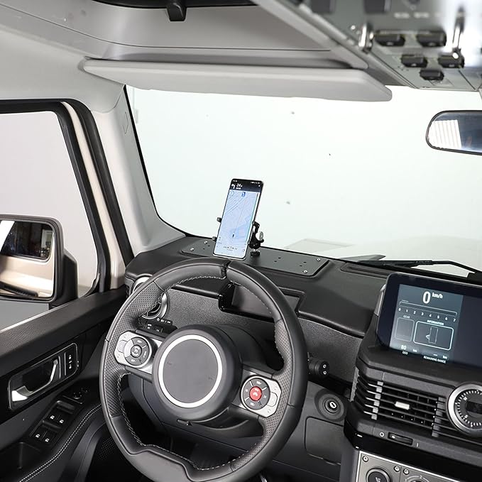Car Central Control Multi-Function Phone Bracket Compatible with Ineos Grenadier 2020-2026 Dash Panel Track Cell Phone Holder Insert Accessories (Type D, Style B)