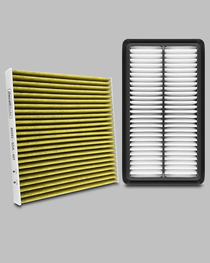Activated Carbon Cabin & Engine Air Filter Set for Honda Passport/Pilot/Ridgeline V6-3.5L (2016-2025), for Acura MDX V6-3.0L/3.5L (2016-2020), Replace Part NO. 17220-5J6-A10, 80292-SDA-407