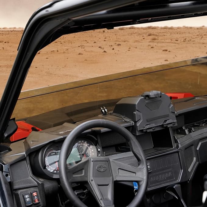 A & UTV PRO Front Dark Tinted Half Windshield for Polaris General 1000 / General 4 1000 / General XP 1000 / General XP 4 1000 2016-2025 , Hard Coated Vented Window Windscreen Accessories, 1PC