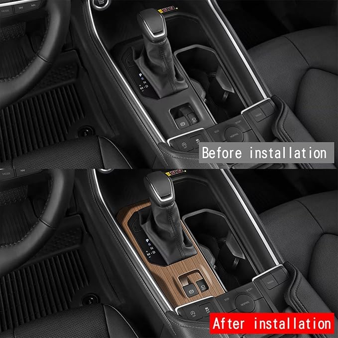 Central Control Gear Shift Panel Trim Coverr Compatible with Toyota Grand Highlander 2024 2025 2026 Fit for 2024-2026 Grand Highlander ABS Accessories(Wood Grain)