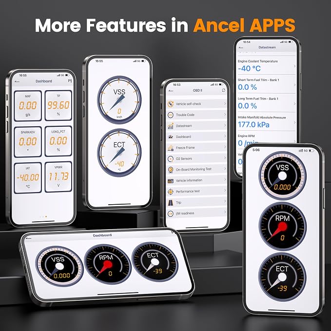ANCEL Classic Enhanced Universal OBD II Scanner Car Engine Fault Code Reader CAN Diagnostic Scan Tool-Black