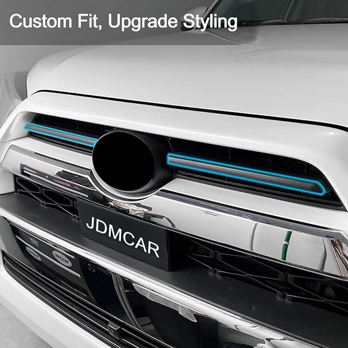 JDMCAR Front Center Grille Insert Cover Trim and Center Console Tray (Black Trim) Compatible with 2023 2022 2021 2020 Toyota 4Runner