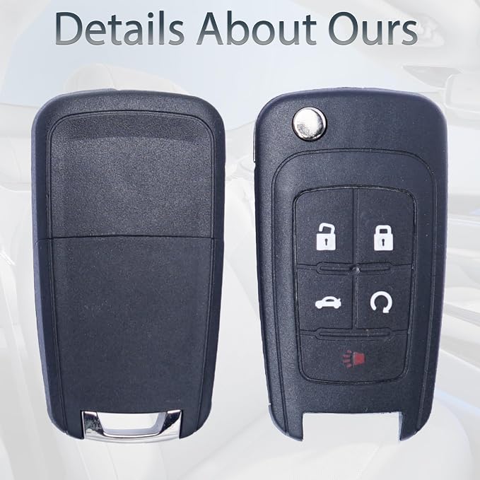 SUPALAND Key Fob Keyless Entry Fits for Chevrolet Camaro Cruze Equinox Impala Malibu Sonic Buick Lacrosse Regal Verano Encore Allure Remote Control Key Replacement 5 Button OHT01060512(Set of 2)