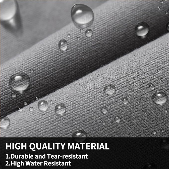 Coverado Rear Car Seat Covers, Waterproof Canvas Seat Protector for Car Seat Cushions for Kids & Dogs, Seat Covers Compatible with 2015-2026 Ford F150&2017-2026 Ford F250 F350 F450(Gray, 2PCS)