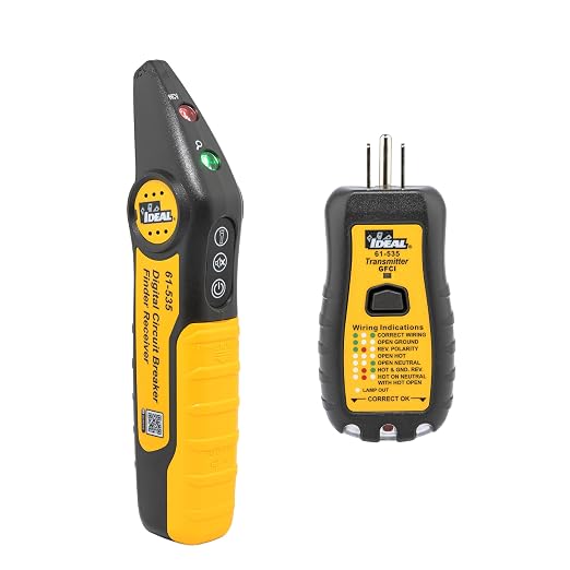 Ideal Circuit Breaker Finder Kit, Finds Circuits and Tests GFCI | Locate breakers faster with included adapters and integrated GFCI testing