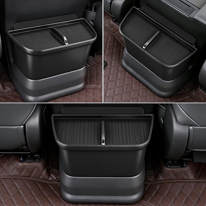 5PCS Rear Center Console Trash Can for Toyota Sienna 2021-2024 2025 2026 Accessories, Cup Holder Multifunctional Storage Box
