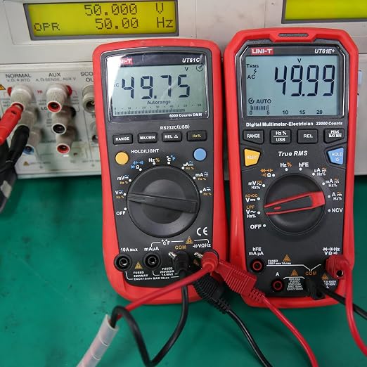 UNI-T UT61E+ 1000V 20A Digital Multimeter 22000 Counts Display NCV hFE Auto Range True RMS AC/DC Voltage Current Resistance Capacitance Tester