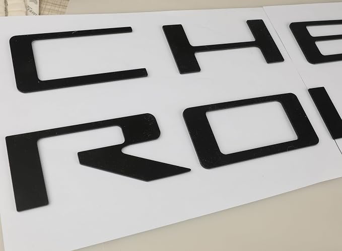 Tailgate Insert Letters Compatible with 2023 2024 2025 Chevy Colorado 3D Emblems Badge with Strong Adhesive Matte Black