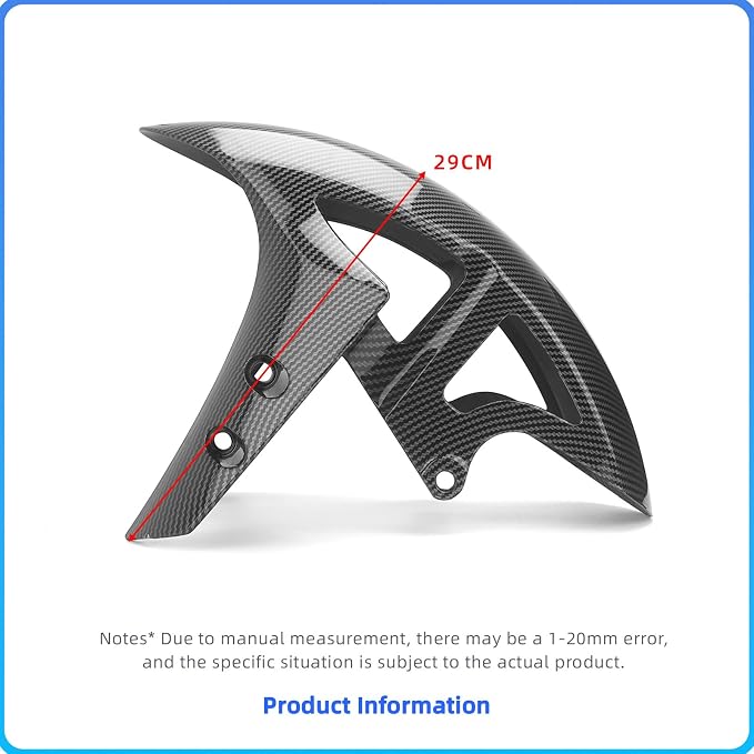 Motorcycle Front Fender, Tire Hugger Fender Mud Guard for Y-AMAHA YZF R1 R6 R10, Front Wheel Mudguard Splash Guard Fit Fairings Parts (Matte Black)