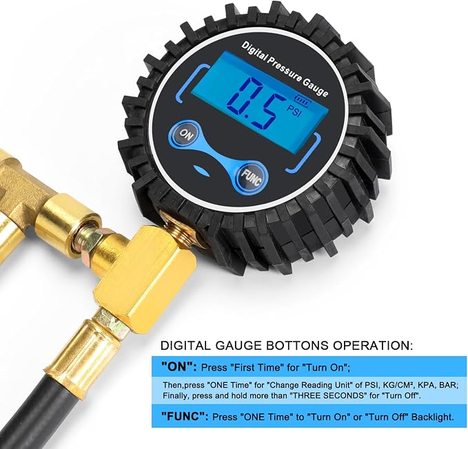 Digital Fuel Injection Pressure Tester Kit - Fuel Pressure Gauge 0-300 PSI for Petrol Engine Fuel Pressure Test Kit Automotive Test Tool Kit