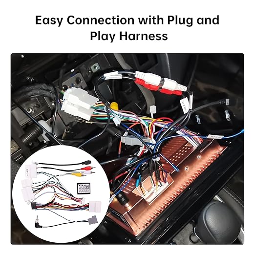 Car Radio Wiring Harness for Nissan Rogue, Altima 13-18, Qashqai X-Trail Frontier Sentra 14-18, 16 PIN Stereo Wire Cable Fit Aftermarket Android Head Unit, Retain SWC, Backup Camera, Bose AMP