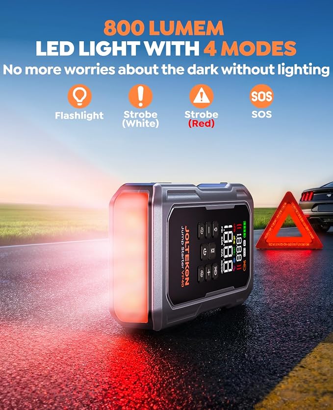 5500A 160PSI 9-in-1 Car Battery Jump Starter with Air Compressor & Air Blower (All Gas 12L Diesel)