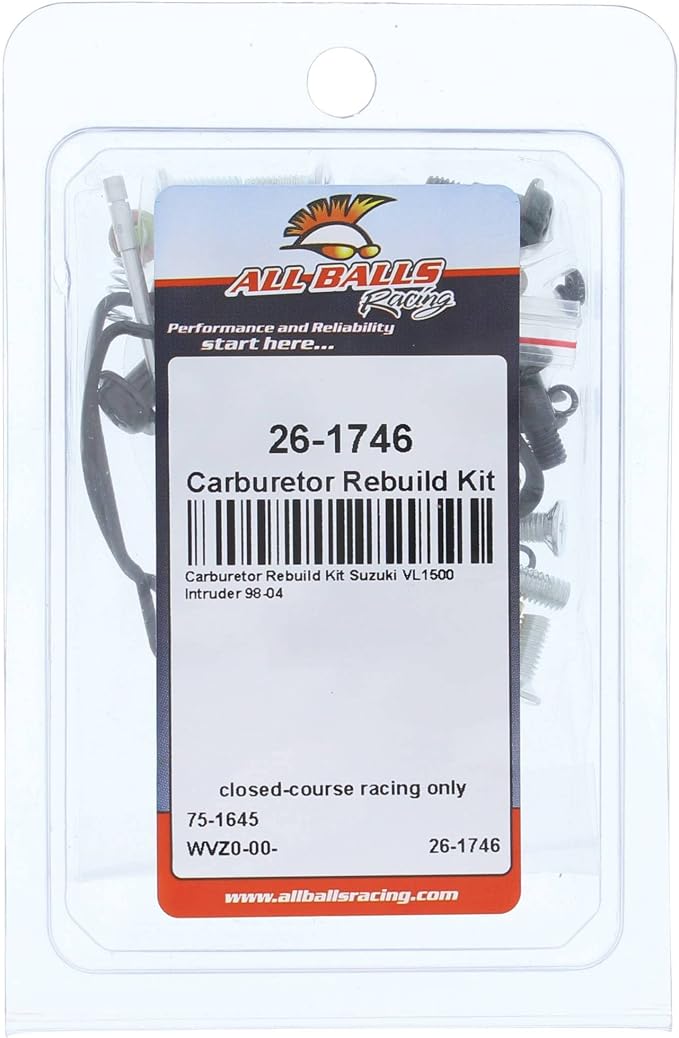 All Balls Racing 26-1746 Carburetor Rebuild Kit Compatible with/Replacement For Suzuki VL 1500 LC C90 Intruder 1998-2004