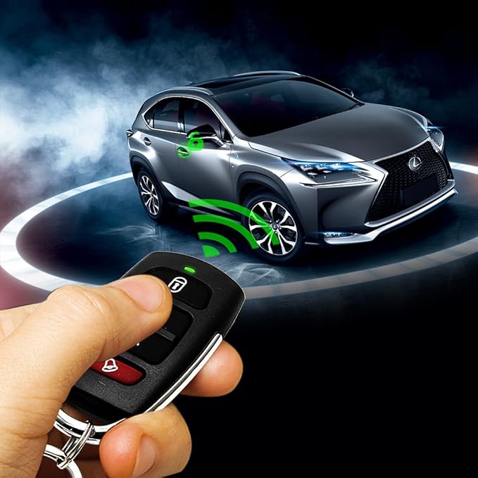 MASO Universal Car Vehicle Burglar Protection System Alarm Security+2 Remote Control