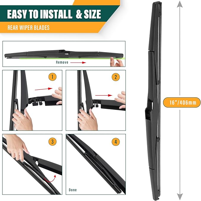 Windshield Wiper Blades Replacement for Lexus RX350 RX450h 2016 2017 2018 2019 2020 2021 2022,Original Equipment Replacement Front Rear Wiper Blade Set - 26" 20" 16" (Set of 3)